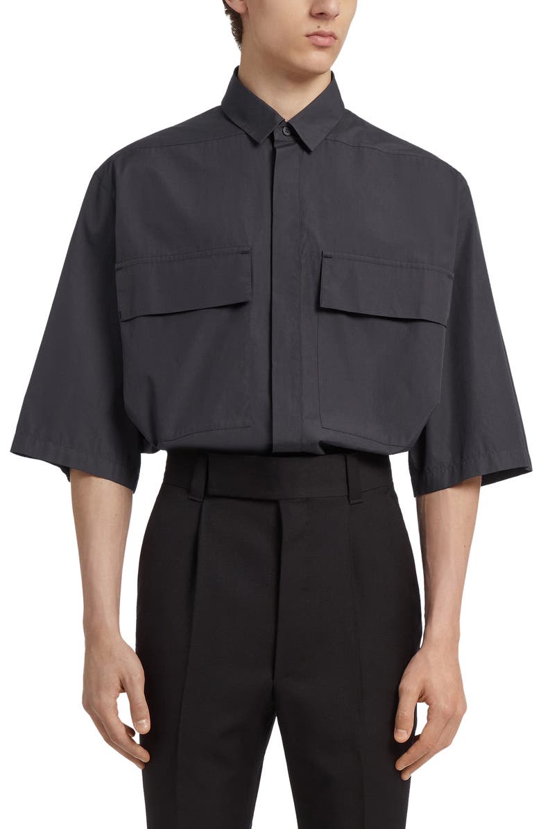 Fear of God x Ermenegildo Zegna Oversized Short Sleeve Shirt, Main, color,