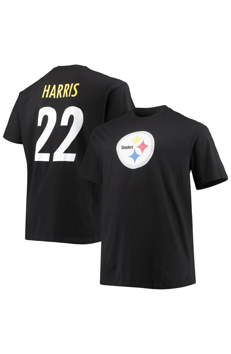 FANATICS Men's Fanatics Branded Najee Harris Black Pittsburgh Steelers Big & Tall Player Name & Number T-Shirt, Main, color, 