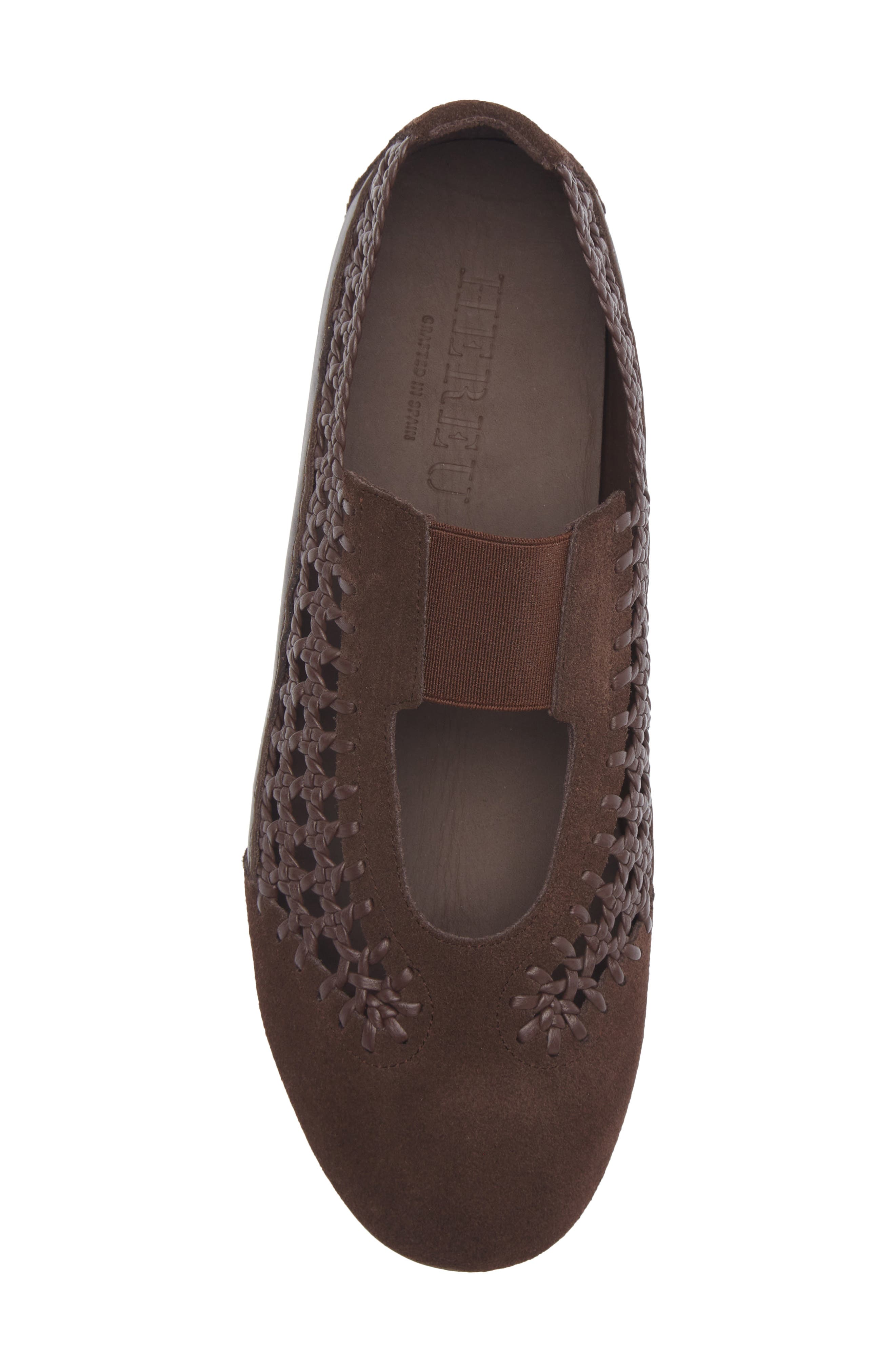 HEREU Sporty Woven Mary Jane Flat, Alternate, color, Dark Brown