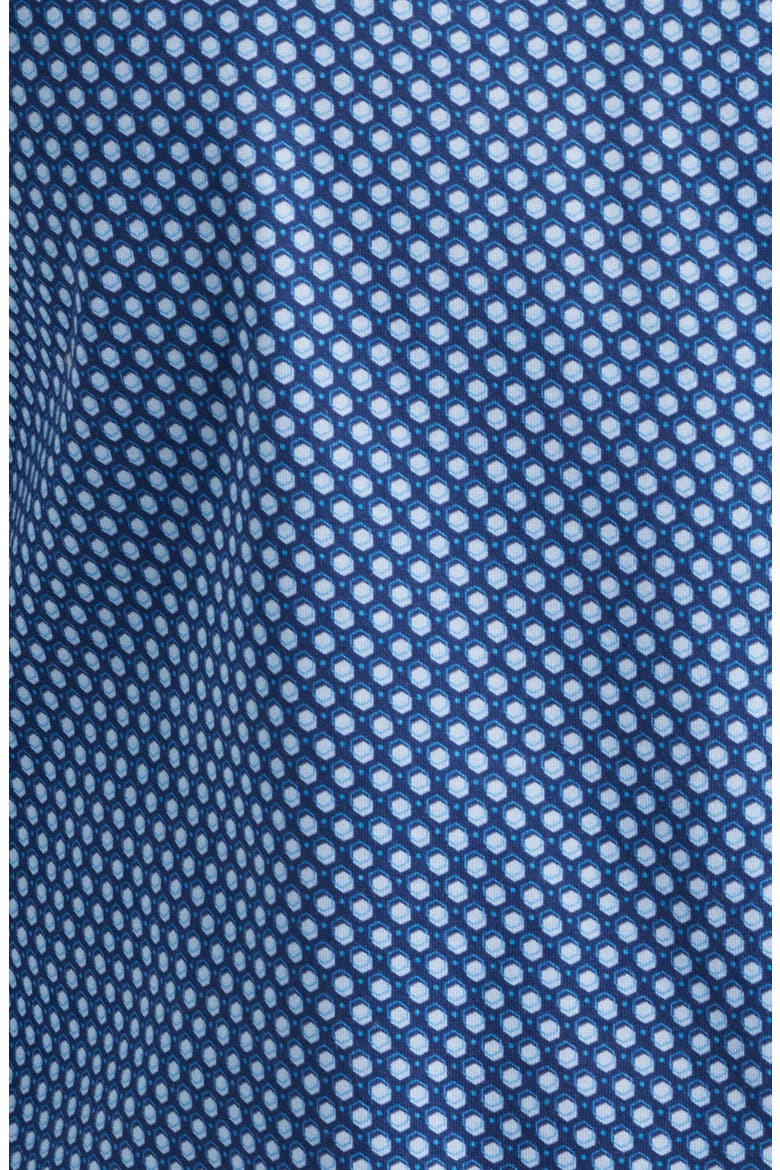 Devon OoohCotton® Honeycomb Print Long Sleeve Button-Up Shirt, Alternate, color, NAVY