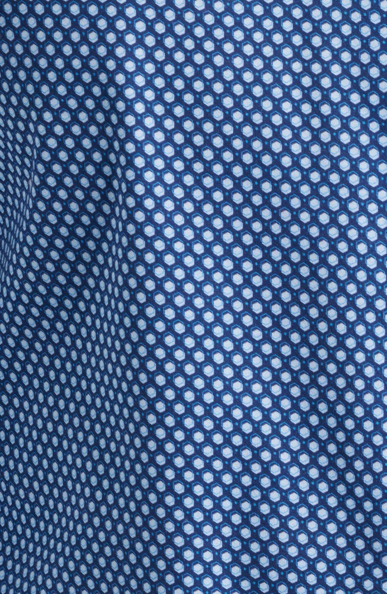 Bugatchi Devon OoohCotton<sup>®</sup> Honeycomb Print Long Sleeve Button-Up Shirt, Alternate, color, Navy