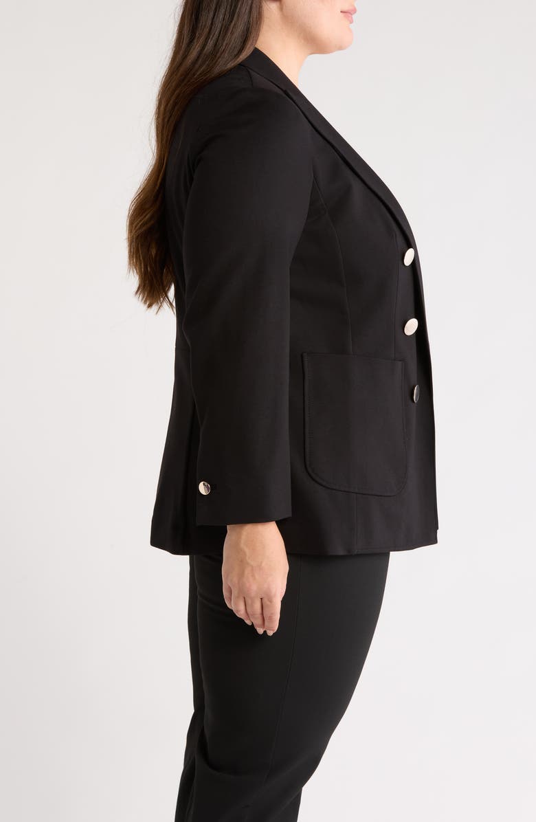 Anne Klein Faux Double Breasted Jacket, Alternate, color, Anne Black