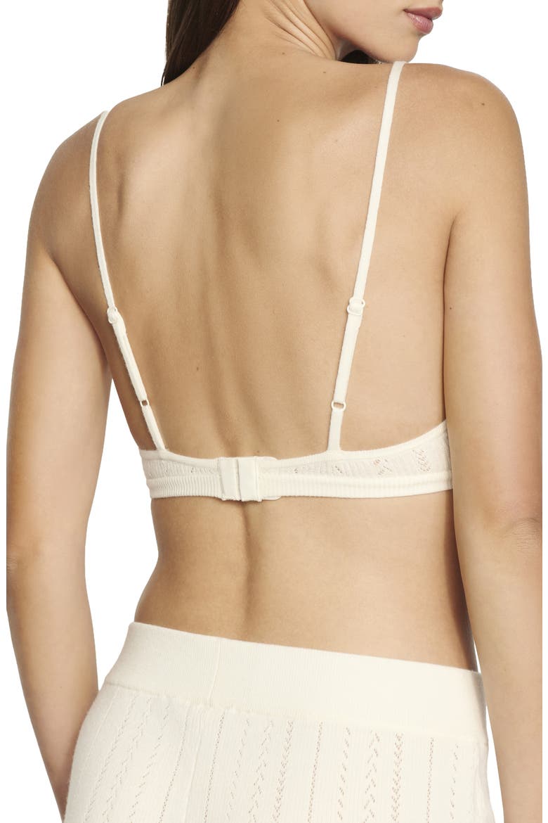 Pointelle Sweater Knit Bralette, Alternate, color, IVORY