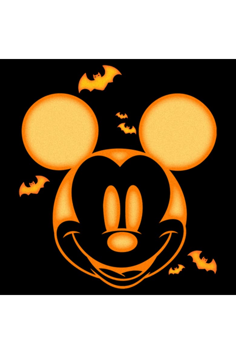 Women's Mickey & Friends Halloween Pumpkin Face  Graphic T-Shirt, Alternate, color, Black