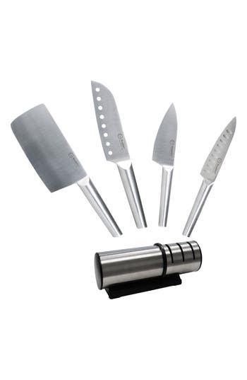 Berghoff Santoku 5-piece Knife & Sharpener Set In Silver