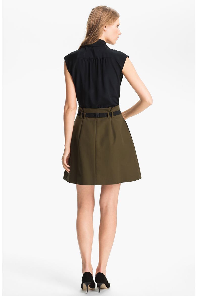 Pleated Skirt (Nordstrom Exclusive), Alternate, color, OLIVE