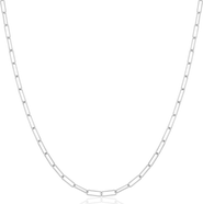 The Lovery Fine Jewelry Mini Paperclip Link Chain Necklace