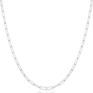The Lovery Fine Jewelry Mini Paperclip Link Chain Necklace