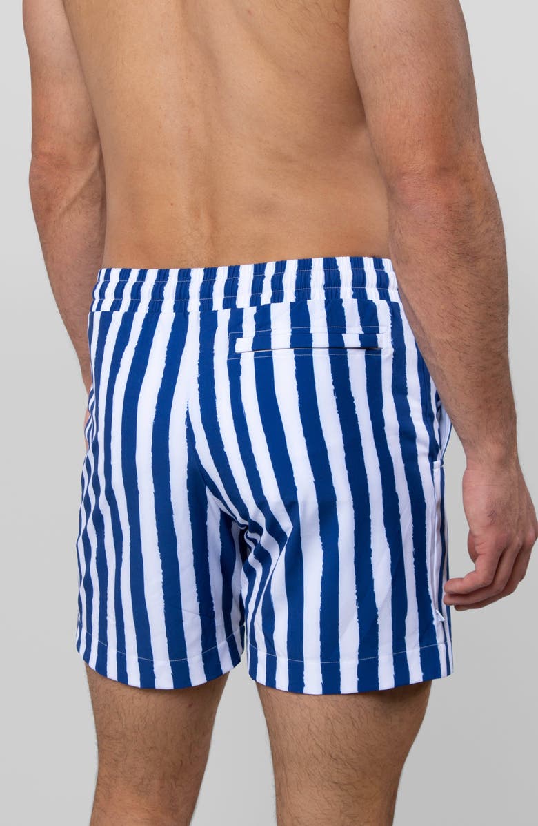 LEISURE LAB Blue Wake Swim Trunk, Alternate, color, Blue Wake