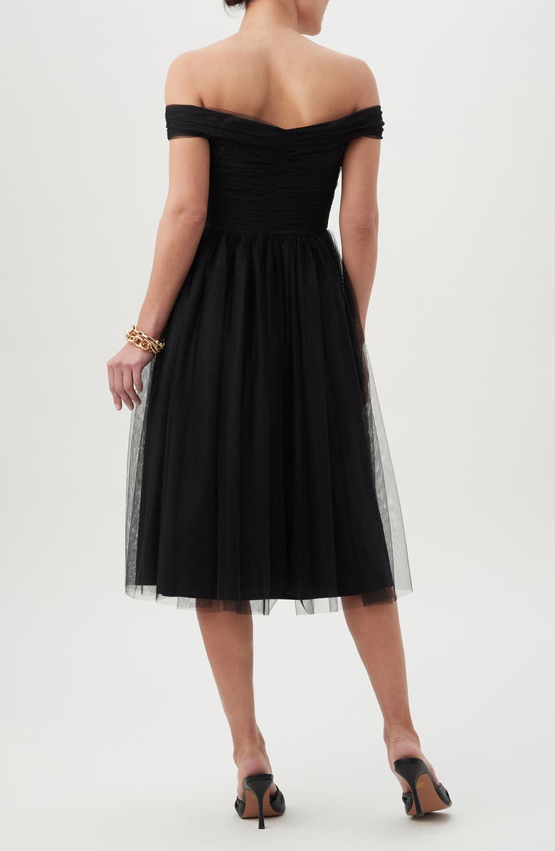 Trina Turk Renai Off the Shoulder Tulle Fit & Flare Dress, Alternate, color,