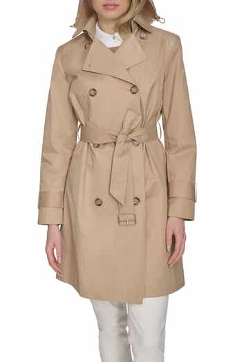 Cole Haan Signature Water Resistant Trench Coat with Removable Hood
