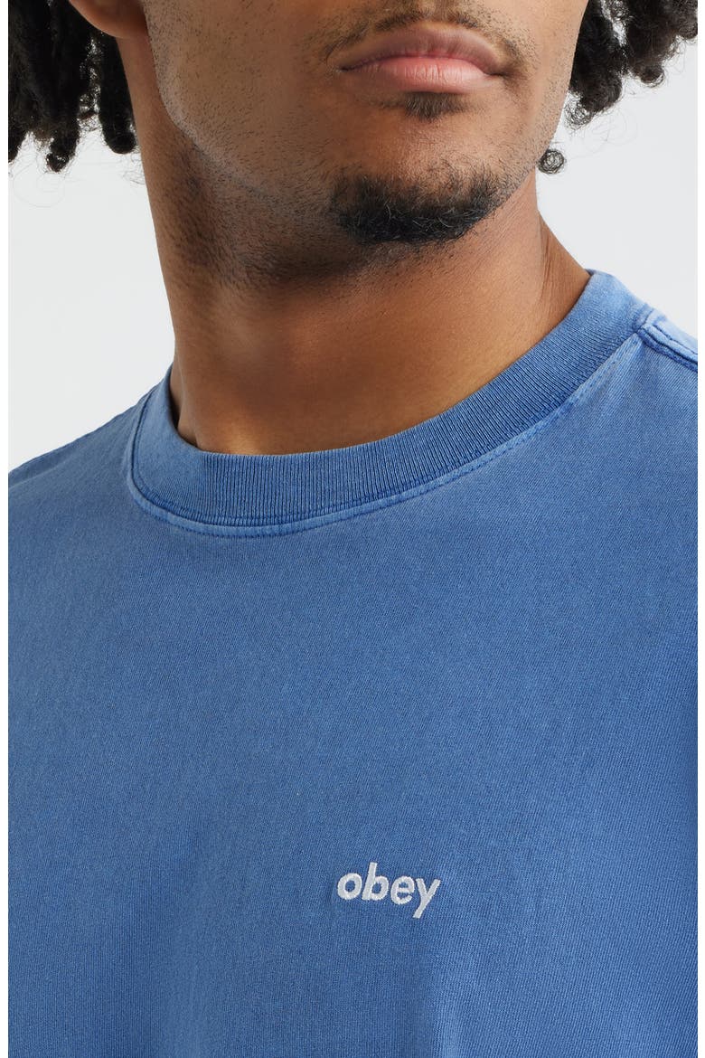 Cotton Logo T-Shirt, Alternate, color, PIGMENT ELECTRIC INDIGO