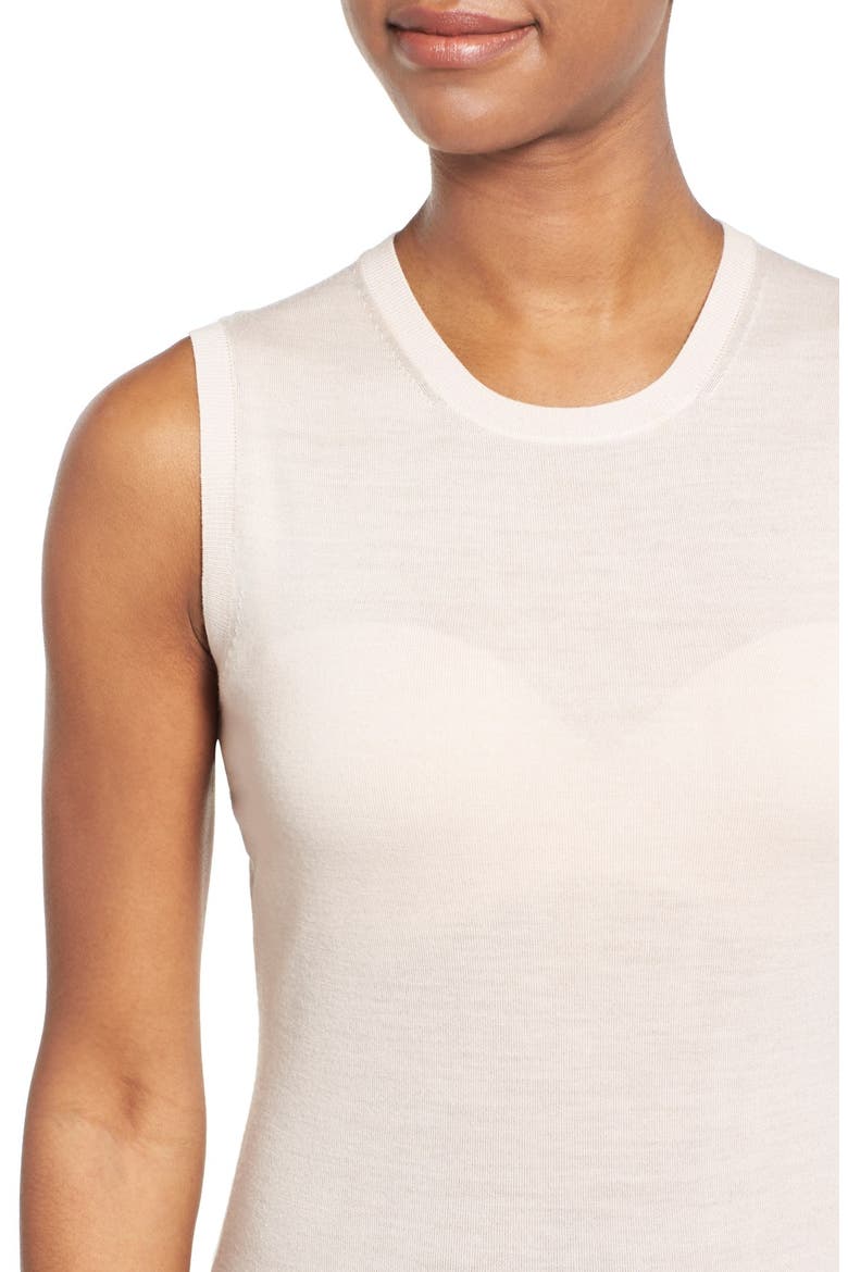 'Furana' Sleeveless Wool Shell, Alternate, color, PALE ROSE
