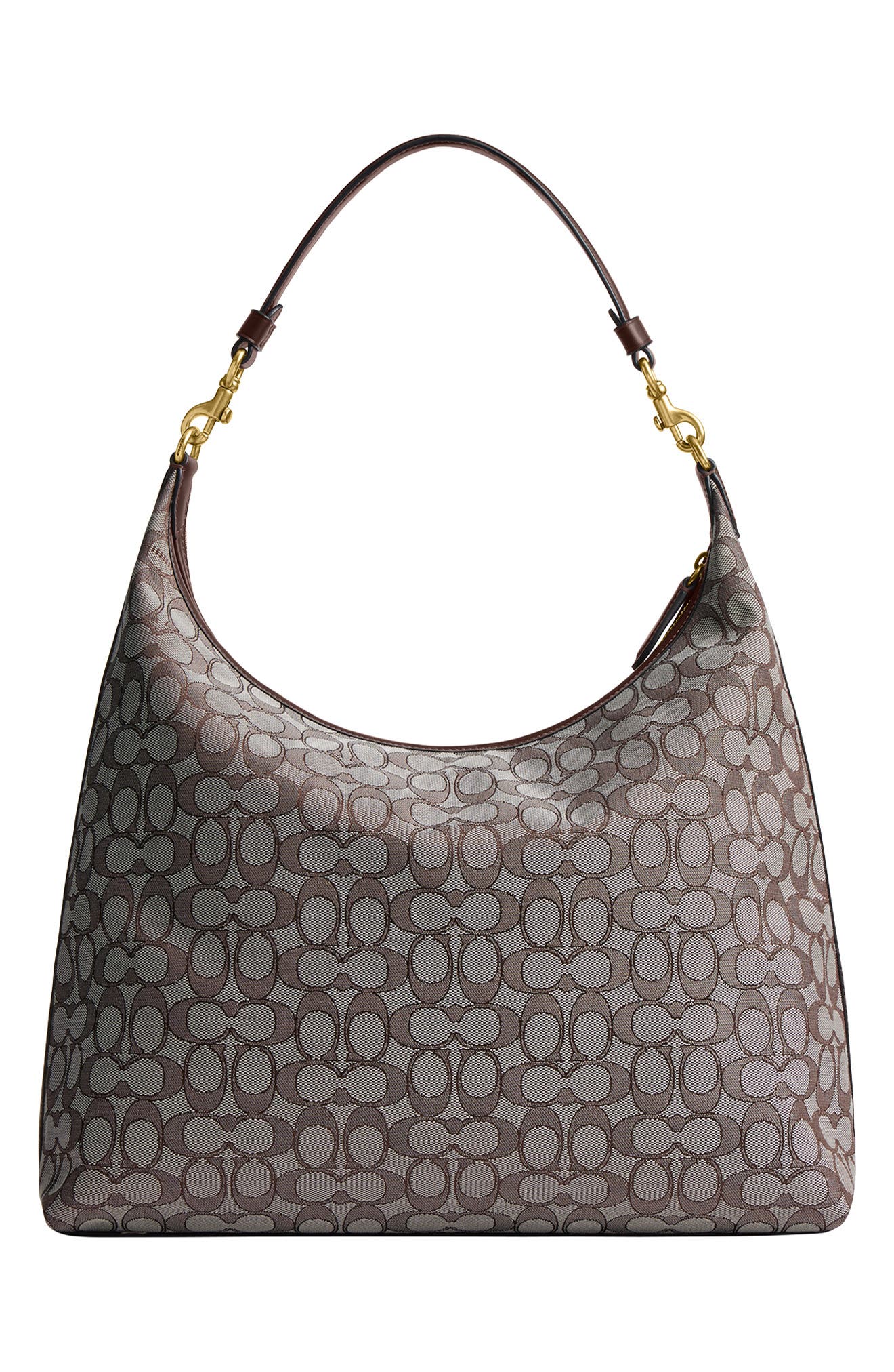 COACH Juliet 38 Signature Jacquard Shoulder Bag, Alternate, color, Oak Maple