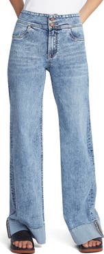 HINT OF BLU Mighty High Waist Wide Leg Jeans