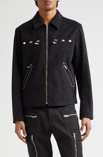 Undercover Stud Detail Faux Suede Jacket | Nordstrom