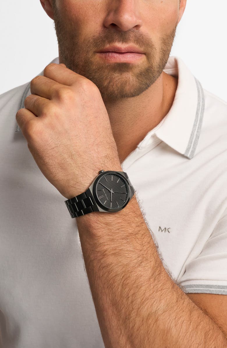 Michael Kors Lennox Bracelet Watch, 43mm, Alternate, color, Black