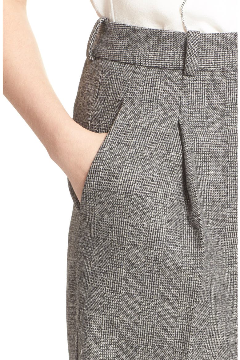 Wide Leg Cuff Pants, Alternate, color, BLACK/ WHITE