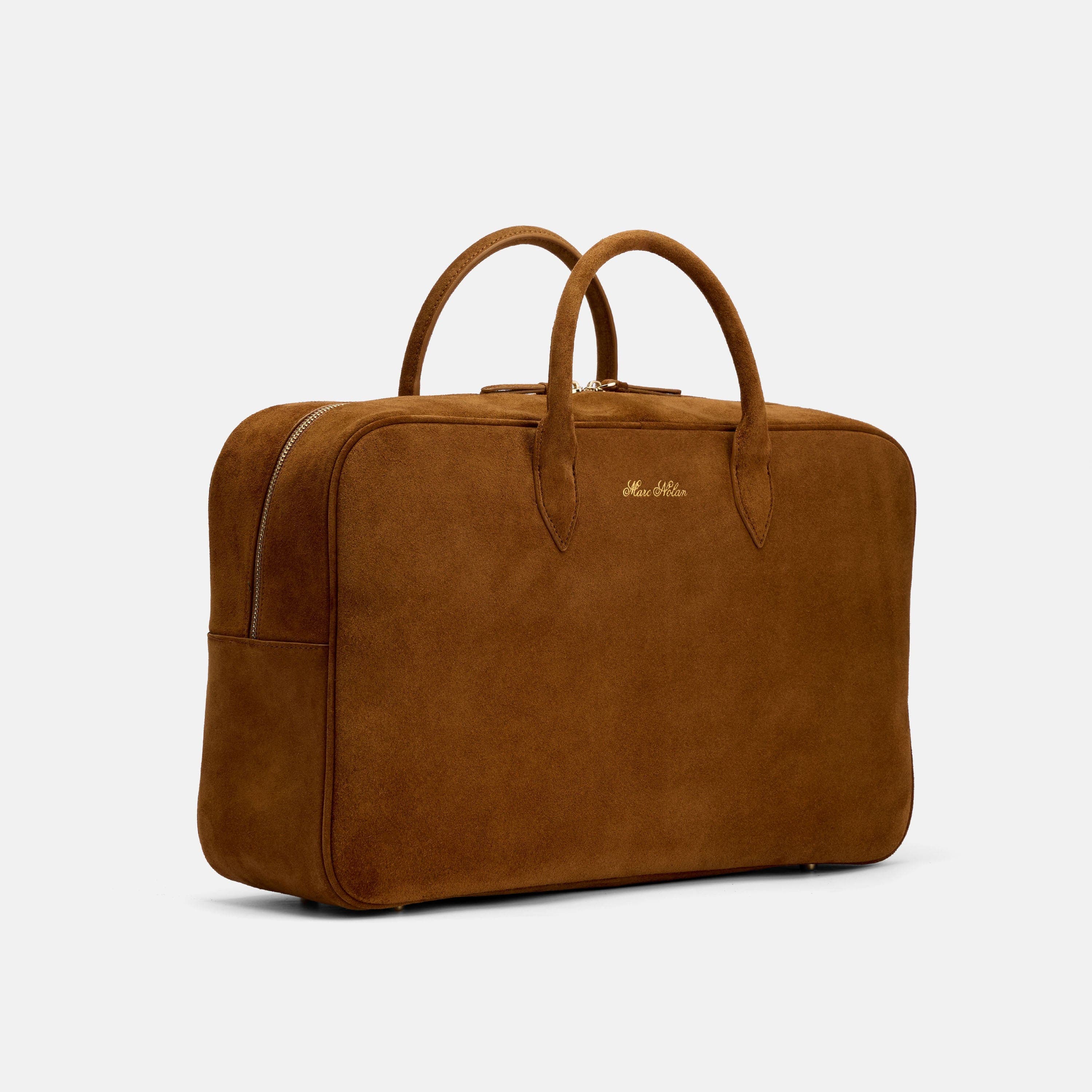 Suede Briefcase Duffle, Alternate, color, Toffee