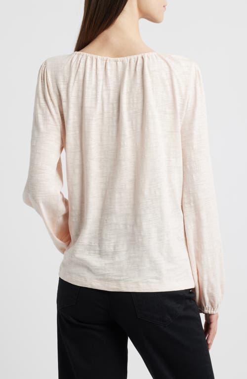 Caslonr Caslon(r) Gathered Neck Top In Pink Peony Bud