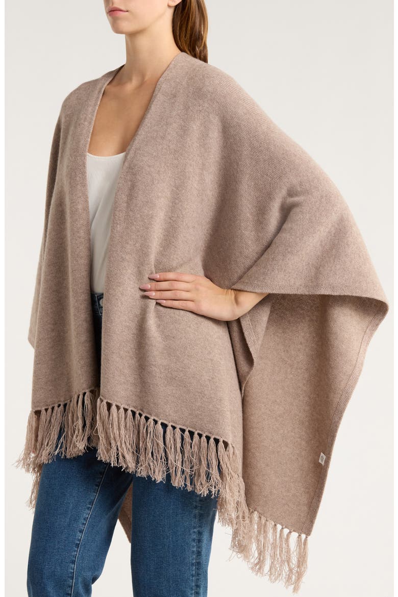 Wool & Cashmere Ruana, Alternate, color, SAND