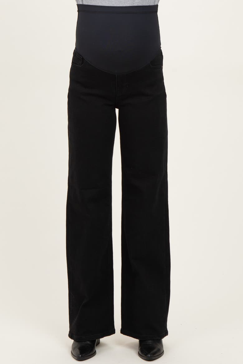 Classic Wide Leg Maternity Jeans, Alternate, color, Black