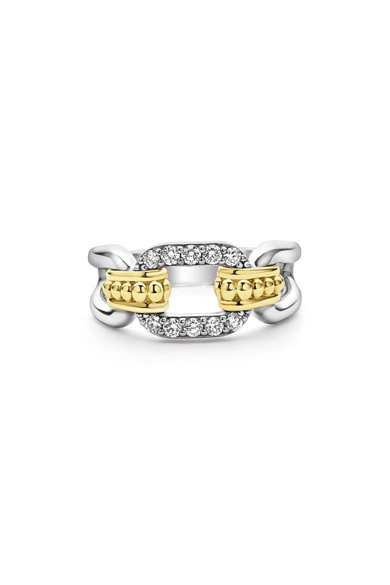 Signature Caviar Links Ring, Alternate, color, TWO-TONE