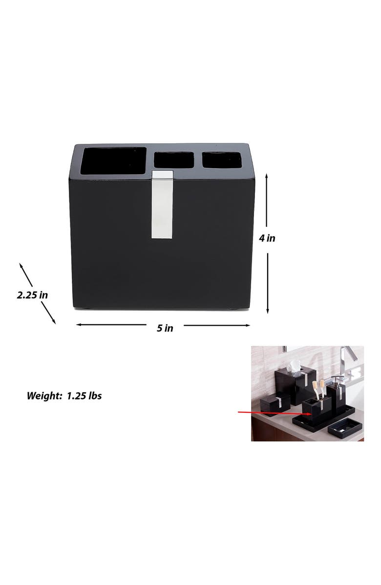 ROSELLI TRADING COMPANY Houston Street 3-Piece Bathroom Set, Alternate, color, Black