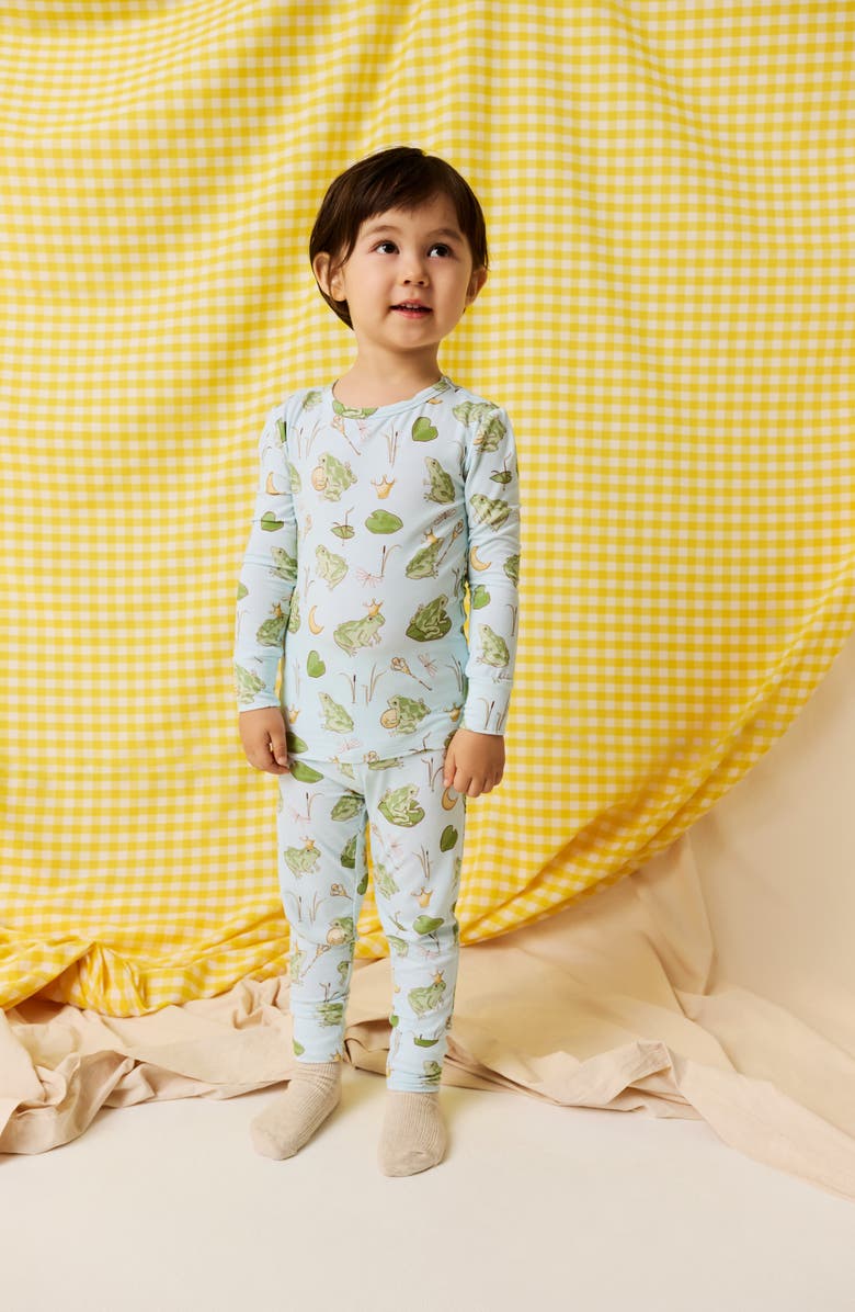 Posh Peanut Kids' Print Fitted Two-Piece Pajamas, Alternate, color, Louis