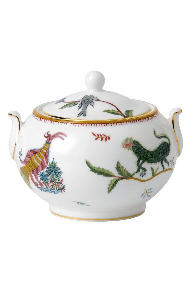 Wedgwood Mythical Creatures Bone China Covered Sugar Bowl, Main, color, Multi