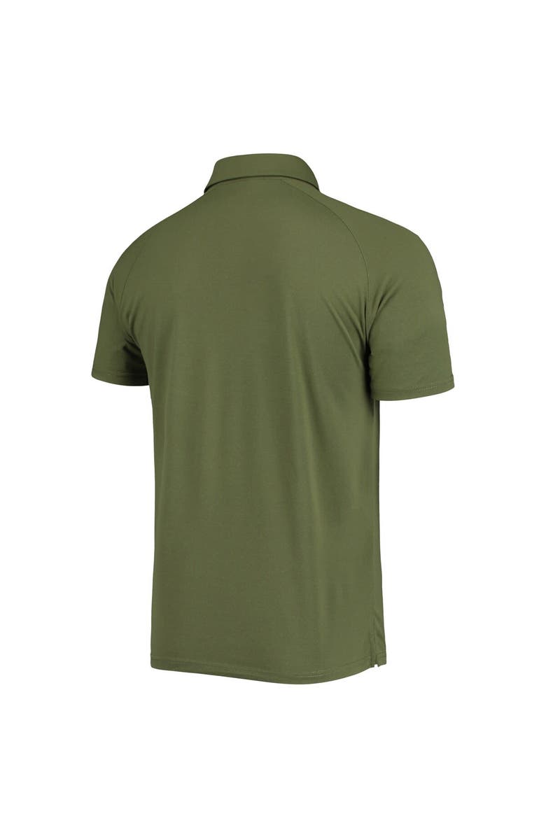 LEVELWEAR Men's Levelwear Olive Los Angeles Dodgers Delta Sector Raglan Polo, Alternate, color,