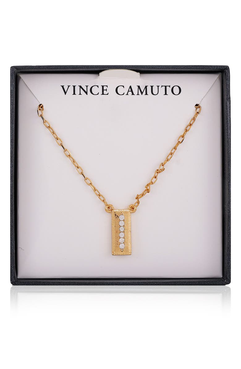 Vince Camuto Charm Pendant Necklace, Main, color, Gold Tone
