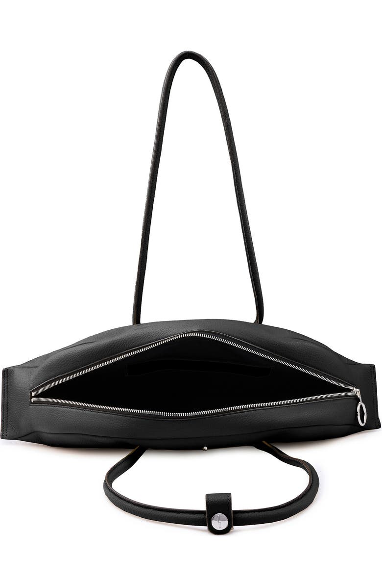 behno Laverne Leather Bowler Bag, Alternate, color, Black