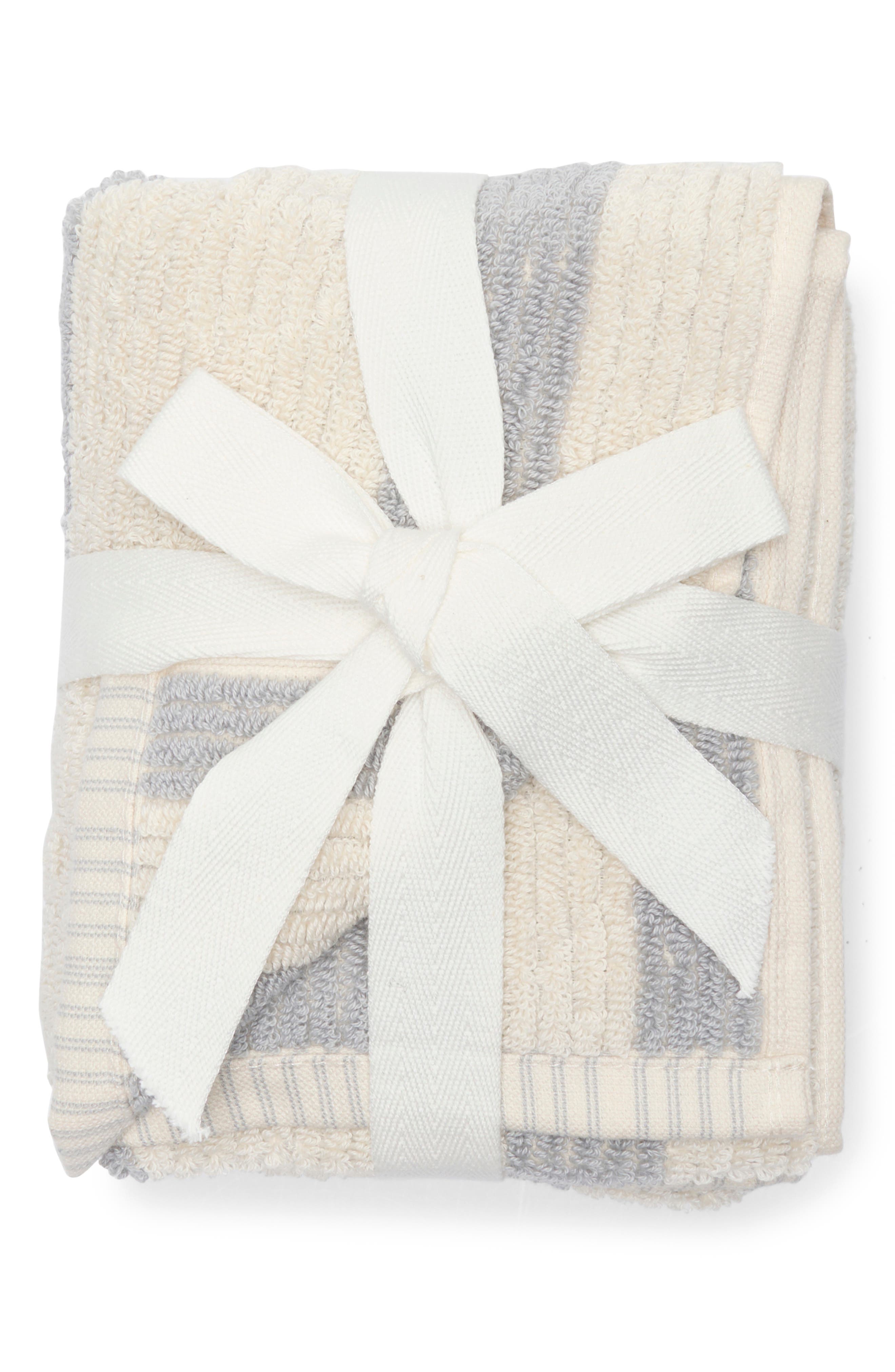 NORDSTROM RACK 2-Pack Reversible Stripe Hand Towel