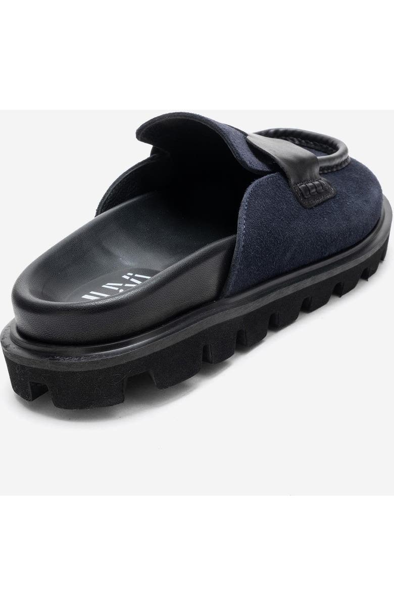 Forever & Always Shoes Vela Leather Slipper, Alternate, color, Navy Suede