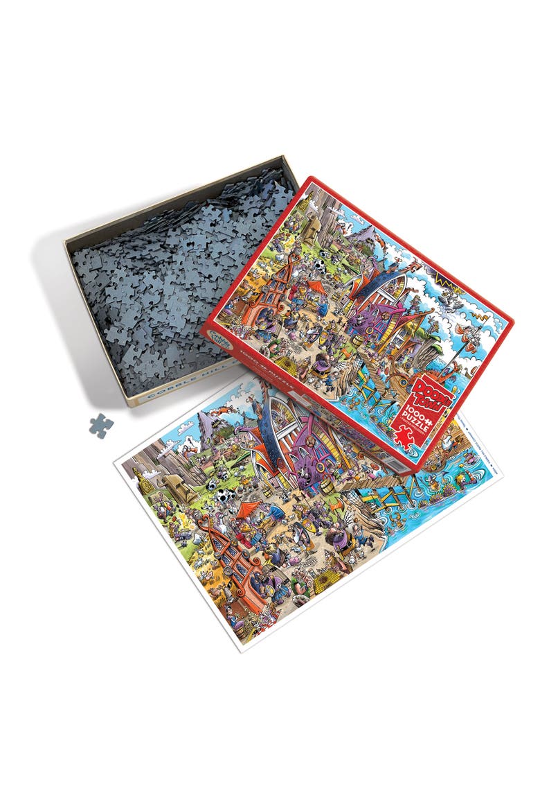 Viking Village 1000 Piece Puzzle Reference Poster Included, Alternate, color, Multicolored