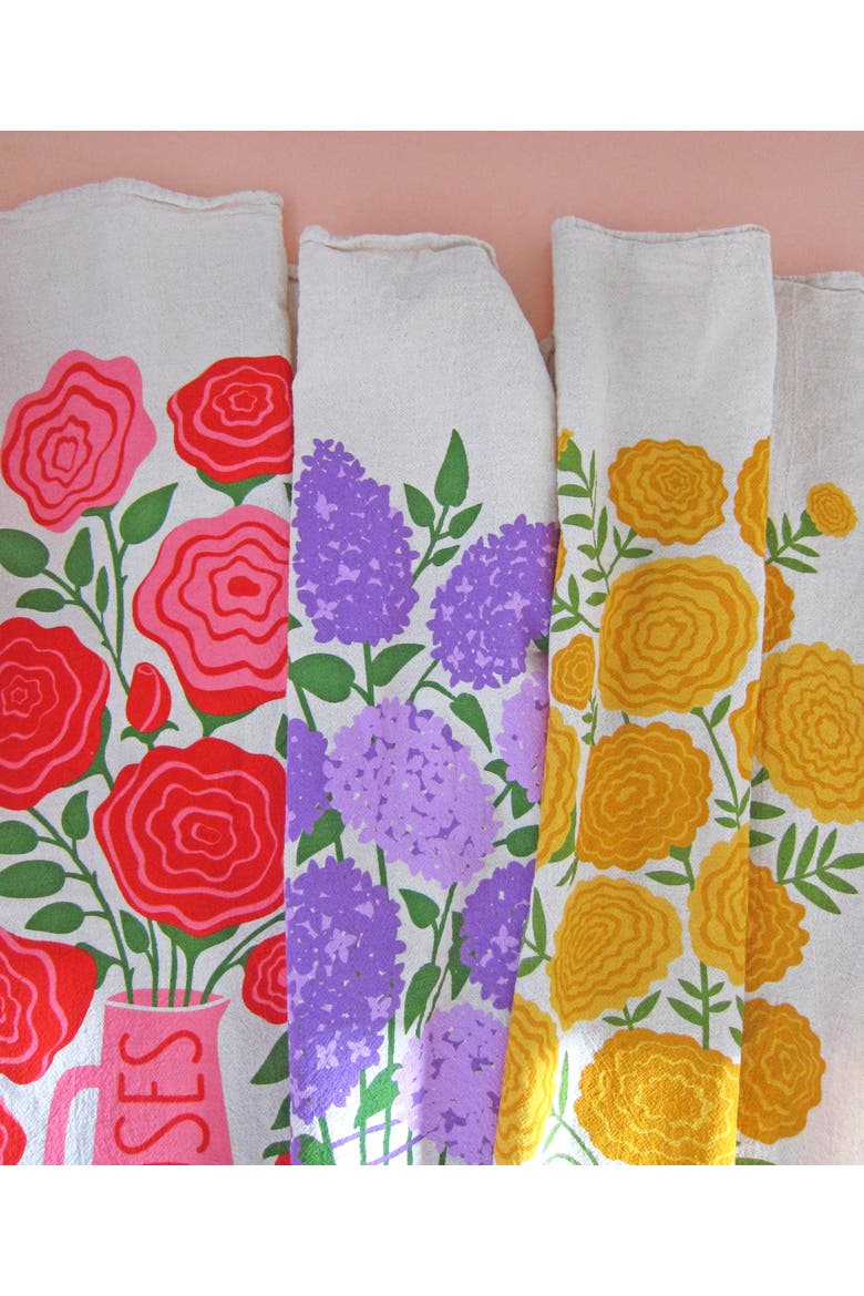 Edible Flowers - Dish Towel Set of 3, Alternate, color, No Color
