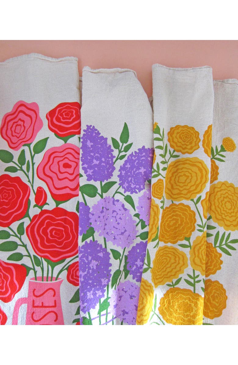 The Neighborgoods Edible Flowers - Dish Towel Set of 3, Alternate, color, NO COLOR