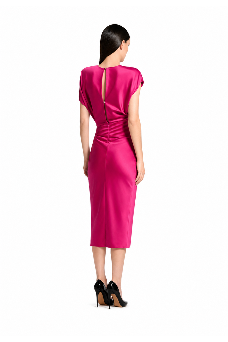 Bond Midi dress, Alternate, color, FUCHSIA