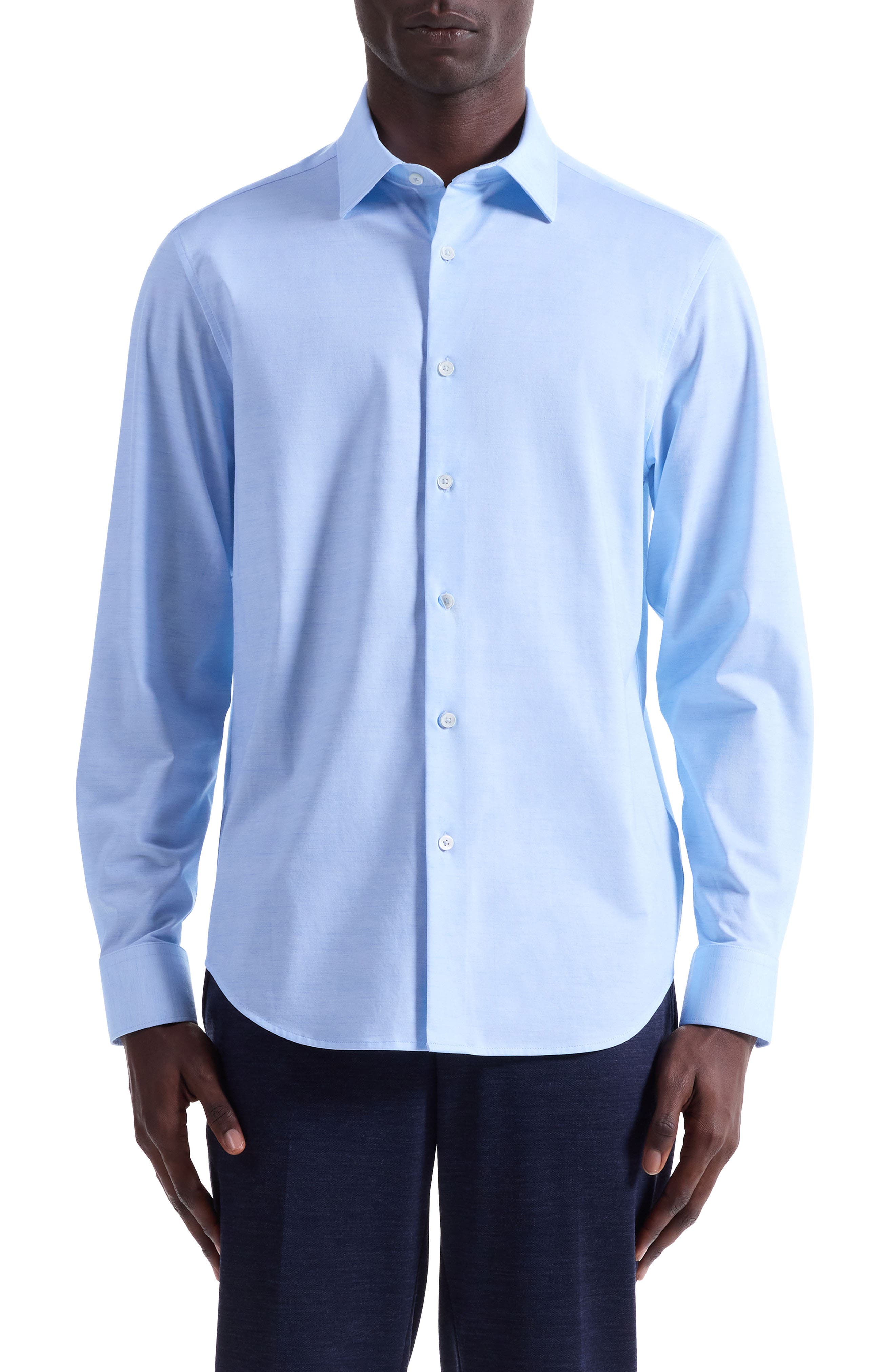 James OoohCotton® Space Dye Button-Up Shirt