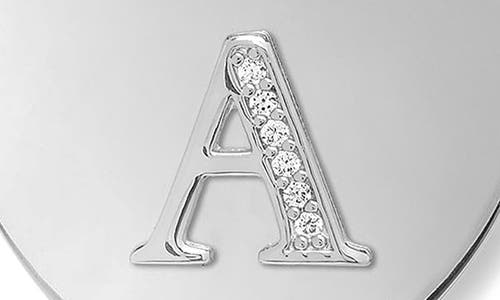 Melinda Maria Love Letters Initial Heart Medallion Necklace In Silver A