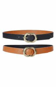 Dome C-Bar Buckle Reversible Belt