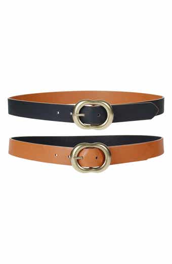 Dome C-Bar Buckle Reversible Belt
