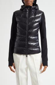 Moncler Grenoble Fleece & Quilted Down Hooded Jacket