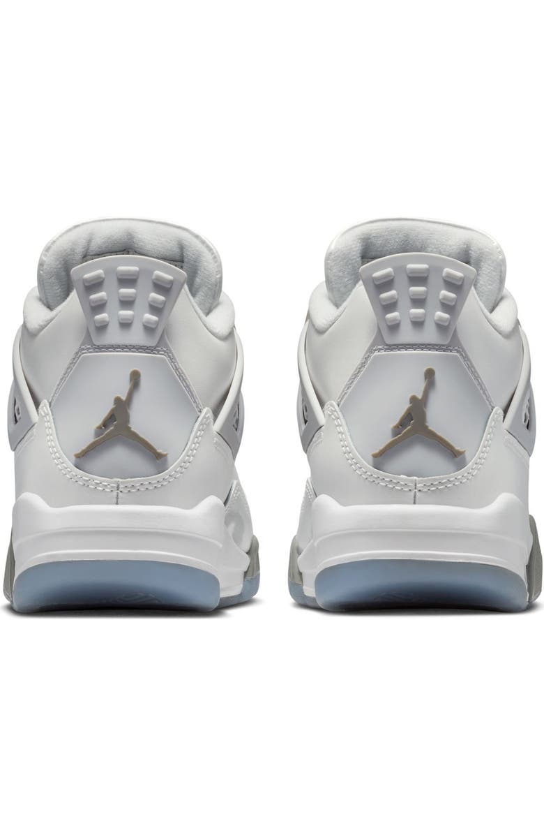 Nike Kids' Jordan 4 Retro Basketball Sneaker, Alternate, color, White/ Grey/ Blue