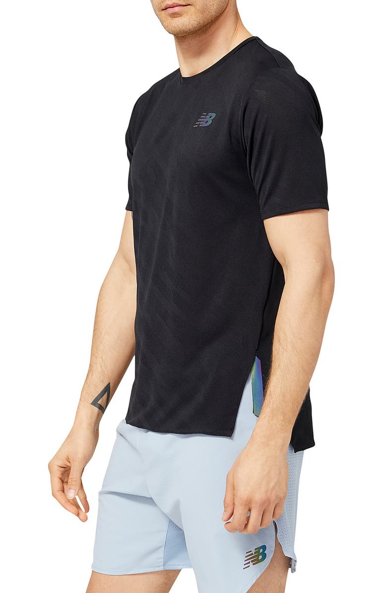 New Balance Q Speed ICEx Jacquard T-Shirt, Alternate, color, Black