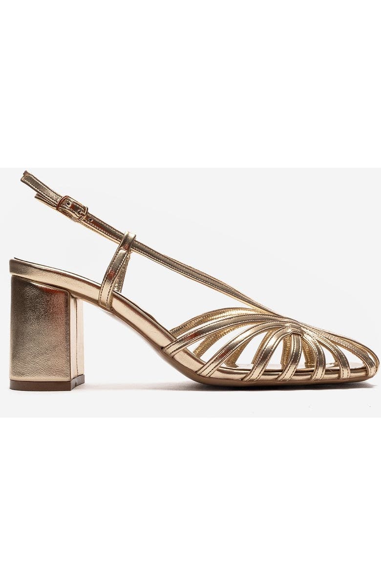 Prologue Shoes Wilda Block Heel Sandal, Alternate, color, Gold