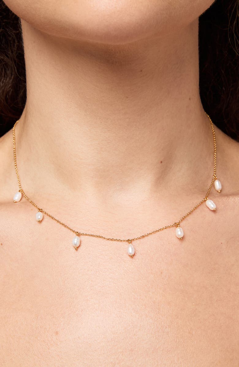 Ana Luisa Loki Charm Necklace, Alternate, color, Gold / White