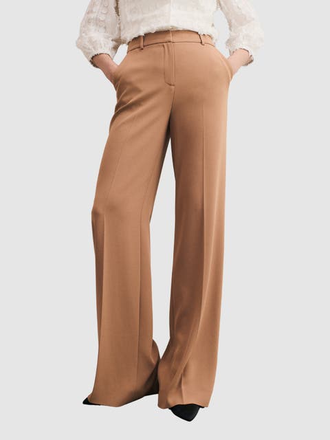 Adelaide Clever Crepe Wide Leg Trousers