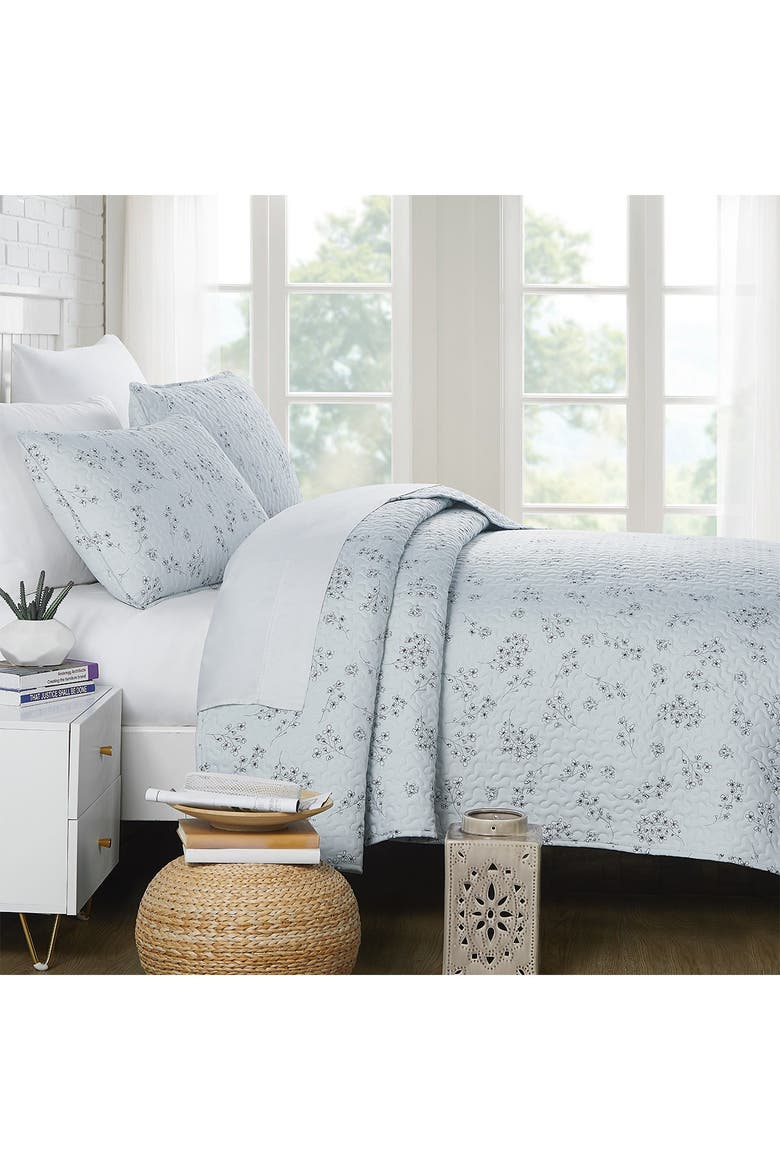Sweet Florals Oversized Quilt Set, Alternate, color, SWEET FLORALS BLUE